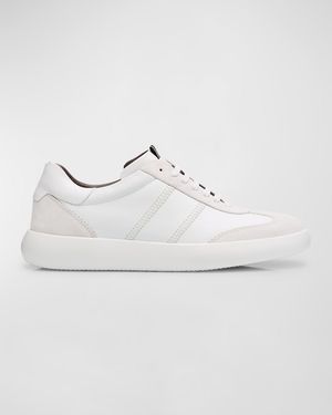 New Cassette Mixed Leather Sneakers