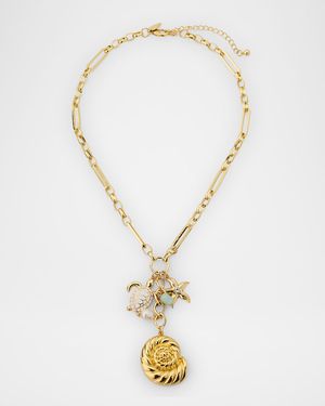 Sea Life Charms Drop Necklace