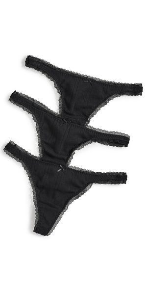 COUCOU The Thong 3 Pack Black L