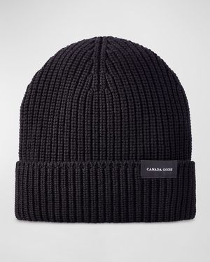 Men's Wordmark Rib-Knit Toque Beanie Hat
