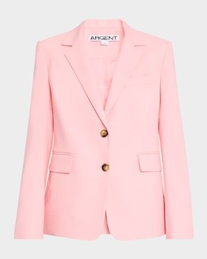 Copain Single-Breasted Seasonless Wool Blazer