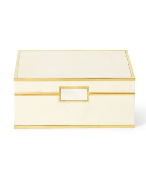 Embossed Faux Shagreen Jewelry Box
