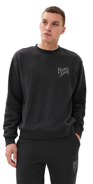 Museum of Peace and Quiet Warped Crewneck Sweatshirt Black XL