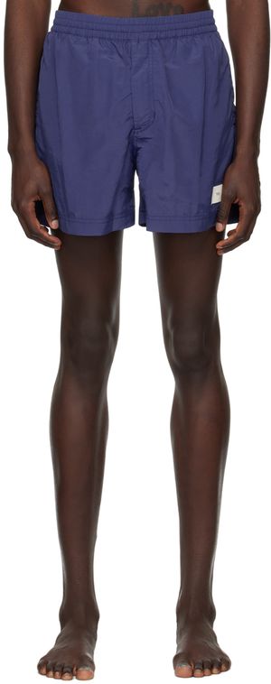 Y-3 Blue Bonded Swim Shorts
