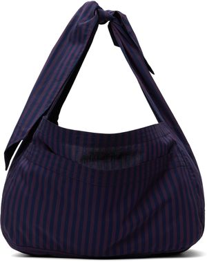 SC103 Purple & Navy Cocoon Sac Tote