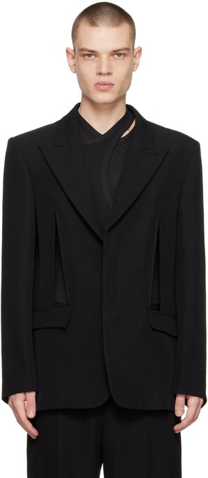 Dion Lee Black V-Wire Blazer