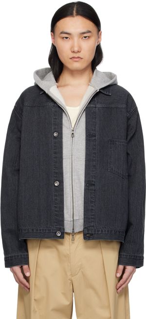 nanamica Gray Short Denim Jacket
