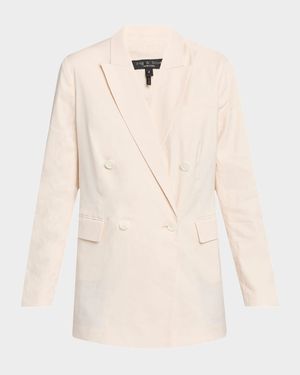 Emile Double-Breasted Linen Blazer