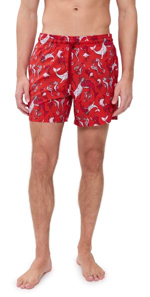 Vilebrequin Moorise Swim Trunks Coquelicot L
