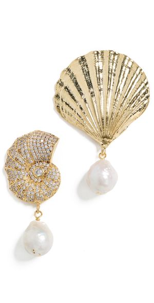 Maison Irem Earrings Mismatch Gold One Size