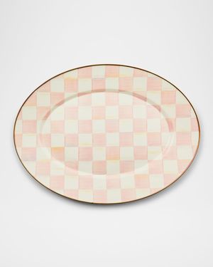 Rosy Check Medium Oval Platter