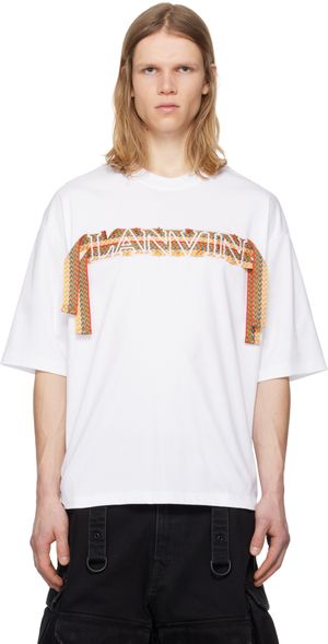Lanvin White Curb Lace Oversized T-Shirt