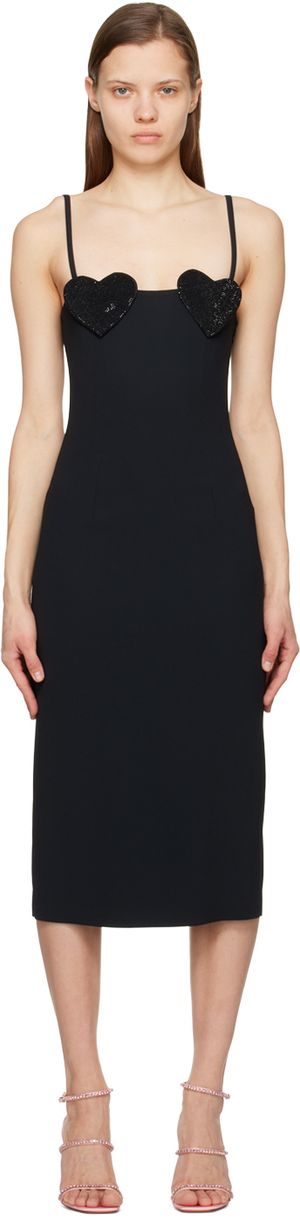 Blumarine Black Heart Midi Dress