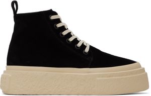 MM6 Maison Margiela Black Suede Sneakers