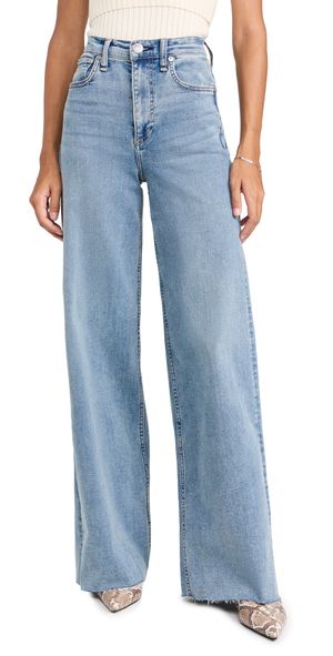 rag & bone Flexi Sofie High Rise Full Length Wide Jeans Whitney 31
