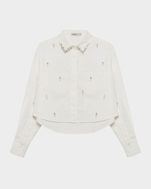 Renata Embellished Cropped Shirt