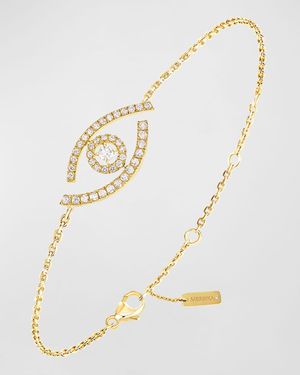 LUCKY EYE 18K YELLOW GOLD PAVE DIAMOND BRACELET