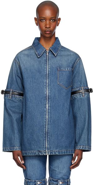 Coperni Blue Open Elbow Denim Jacket