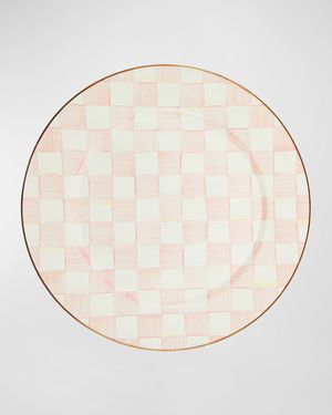 Rosy Check Enamel Serving Platter