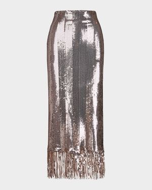 High-Waisted Sequin Skirt