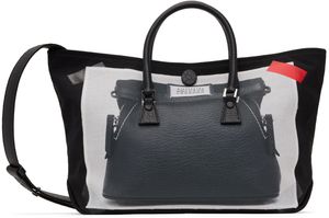 Maison Margiela Black Trompe L'œil 5AC Micro Bag