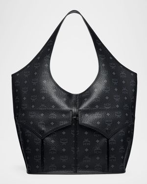 Leni XL Visetos Monogram Shopper Tote Bag