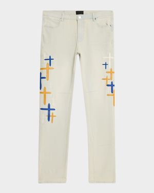 Men's Bryant Embroidered Skinny Jeans