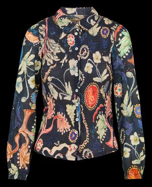 Cotelac - Chemise cintrée à motifs - Taille 4 - Bleu