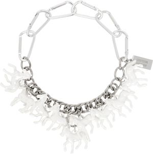 Chopova Lowena Silver Horse Girl Necklace