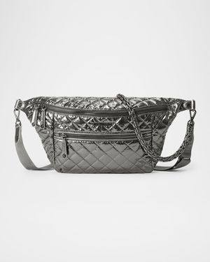 Crosby Sling Metallic Quilted Belt Bag