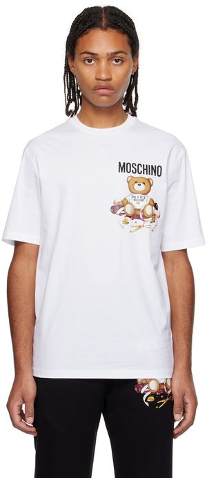 Moschino White Tailor Teddy Bear T-Shirt
