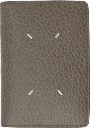 Maison Margiela Gray Calfskin Passport Holder