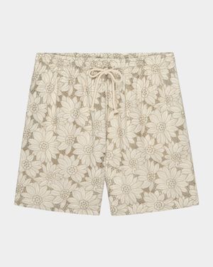 Men's Logan Floral Embroidered Pull-On Shorts