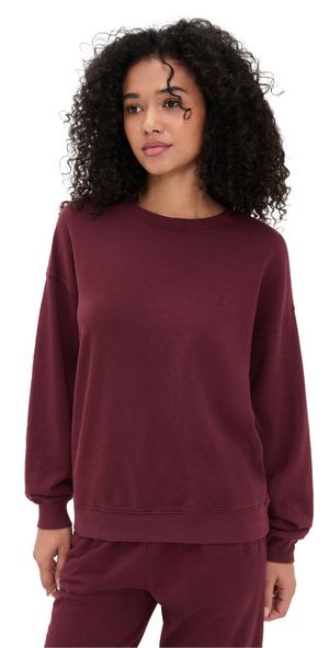 Éterne Oversized Crew Neck Sweatshirt Oxblood XL