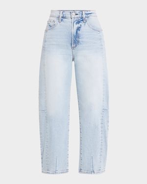 Eli High-Rise Arched-Leg Jeans