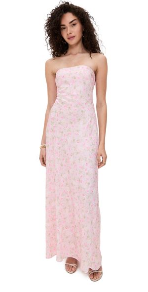 For Love & Lemons Carla Maxi Dress Pink XS