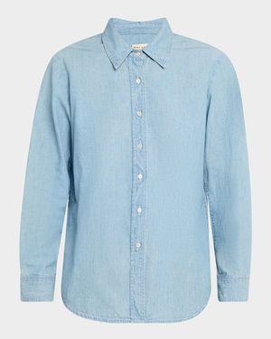 Monti Chambray Denim Button-Down Shirt