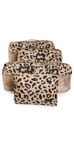 CALPAK 5 Piece Packing Cube Set Cheetah One Size
