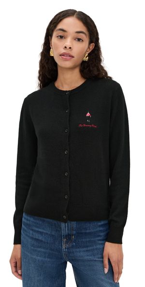 Lingua Franca Bowery Boy Cashmere Cardigan Black M