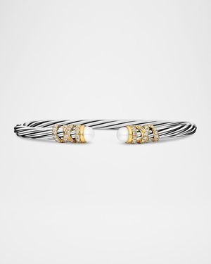 Helena Bracelet with 18K Gold, Cabochon and Diamonds, 4mm