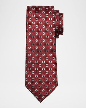 Men's Woven Medallion Silk Tie
