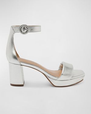 Carla Metallic Ankle-Strap Sandals