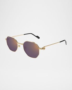 Mirrored Round Metal Sunglasses