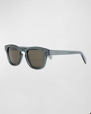 Men's Acetate Round Sunglasses