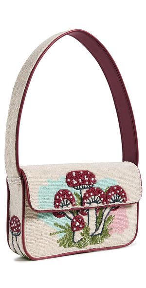 STAUD Tommy Beaded Bag Mushroom Tea One Size