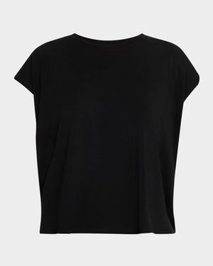 Crewneck Stretch Jersey Top