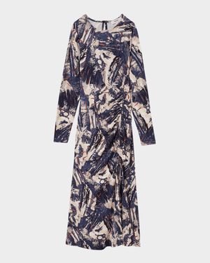 Riyo Abstract-Print Midi Dress