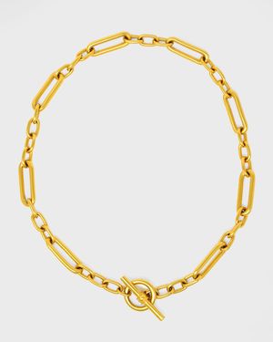 Gold Oval Link Chain Necklace