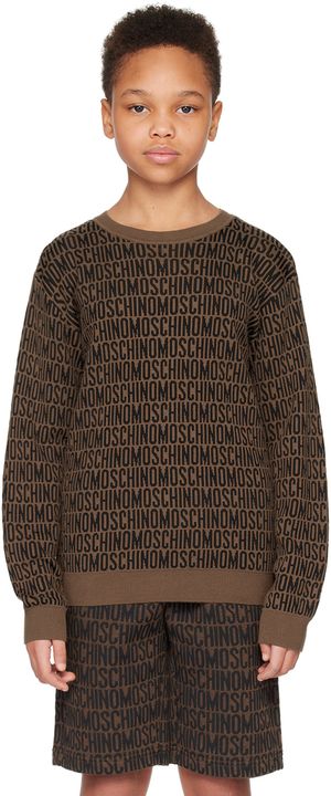 Moschino Kids Brown Jacquard Sweater