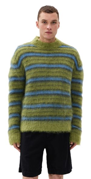 Marni Fuzzy Wuzzy Brushed Stripes Sweater Acid 50